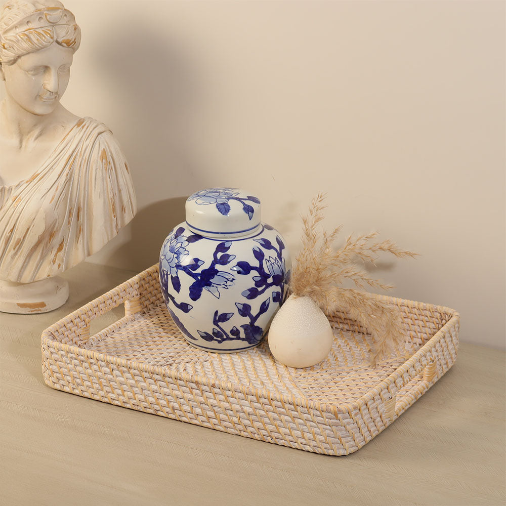 Corda Rattan Tray Large - Birch