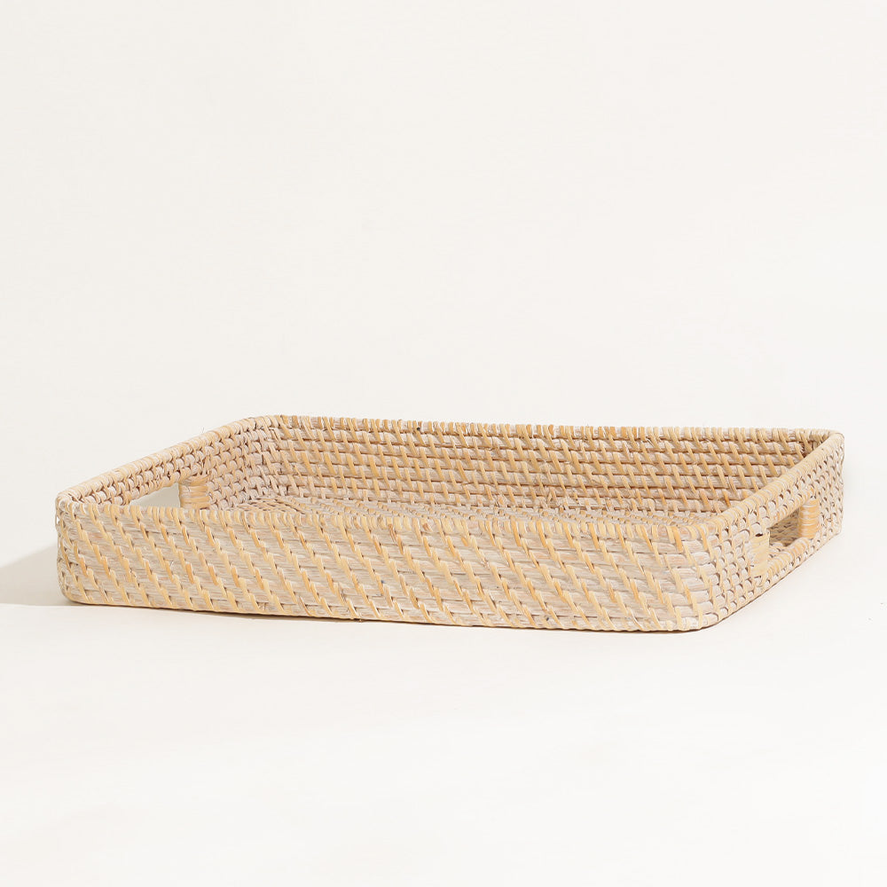 Corda Rattan Tray Large - Birch