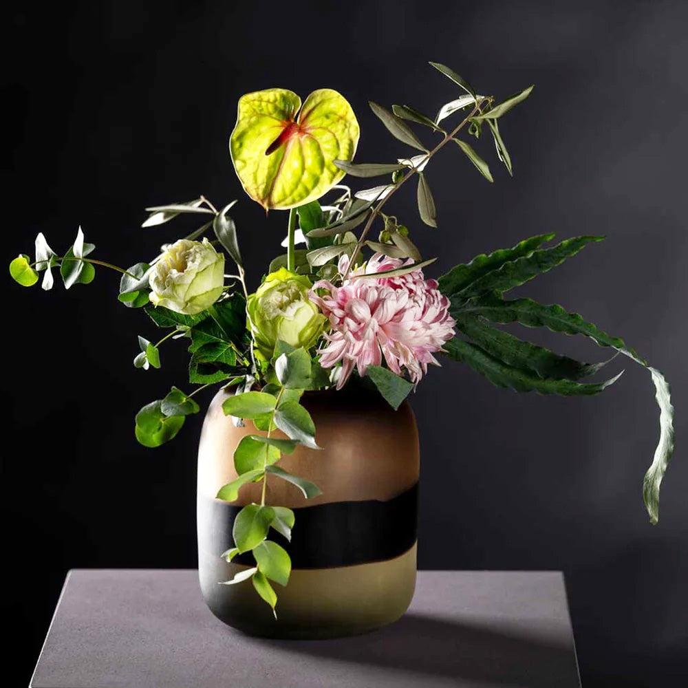 Corso Sabbia Glass Vase Medium - Brown