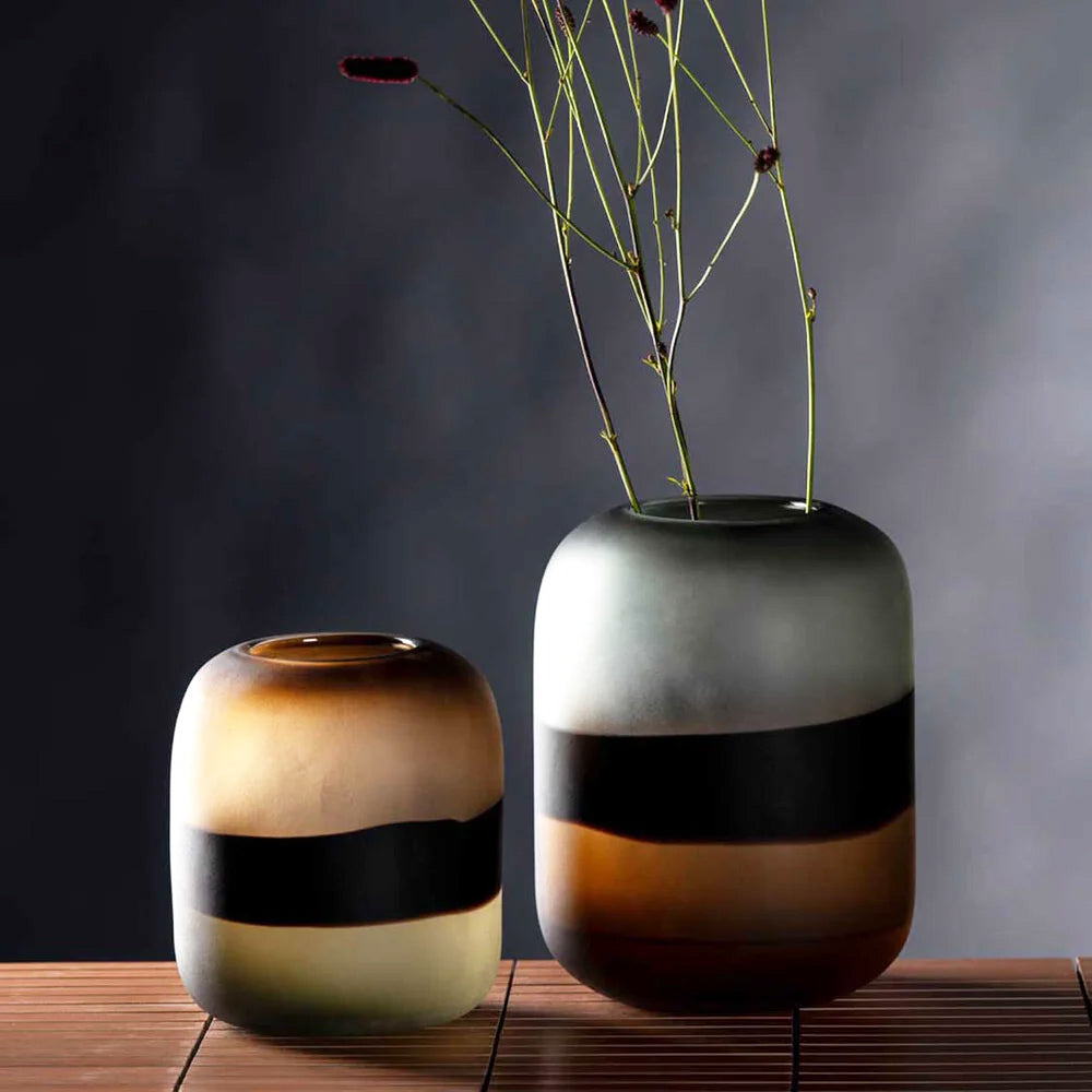 Corso Sabbia Glass Vase Large - Brown