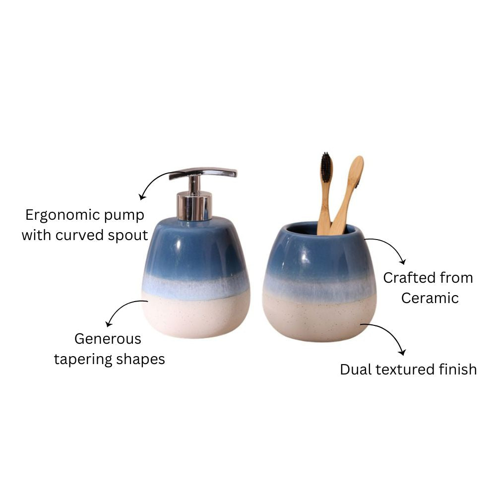 Costa 2-piece Bathroom Set - Blue White
