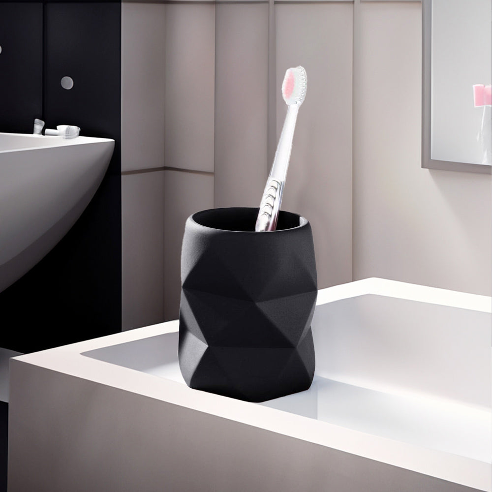 Crackle Toothbrush Tumbler - Black