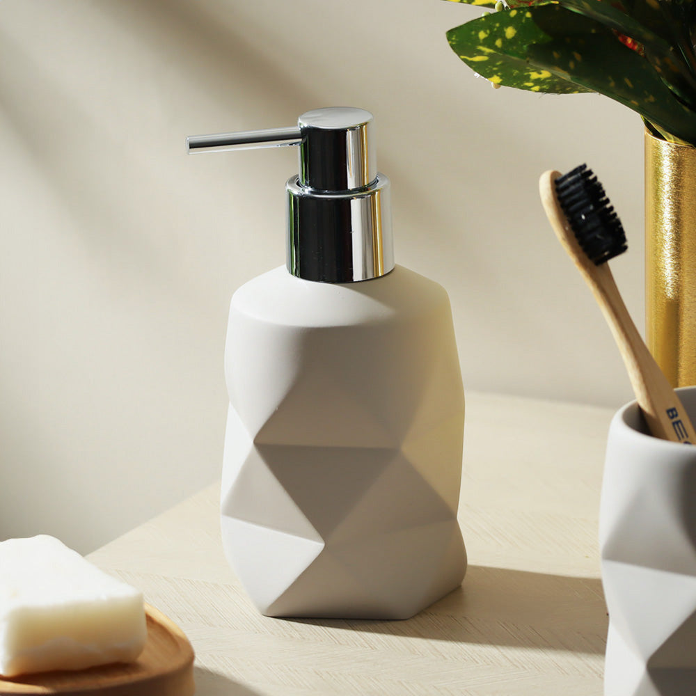 Crackle Soap Dispenser - Light Grey
