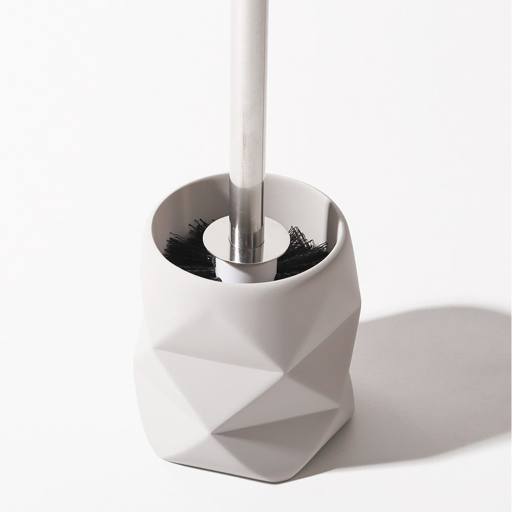 Crackle Toilet Brush - Light Grey