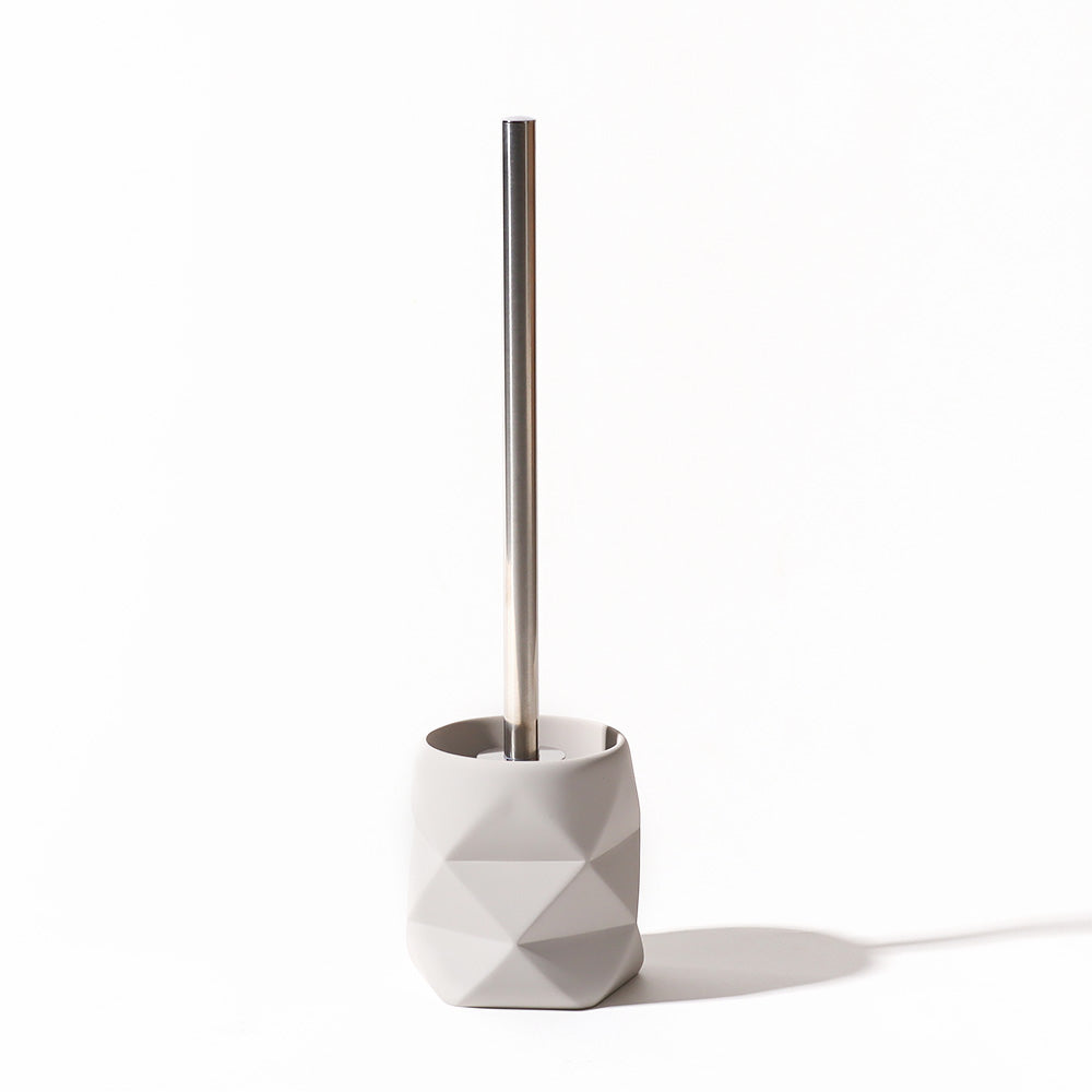 Crackle Toilet Brush - Light Grey
