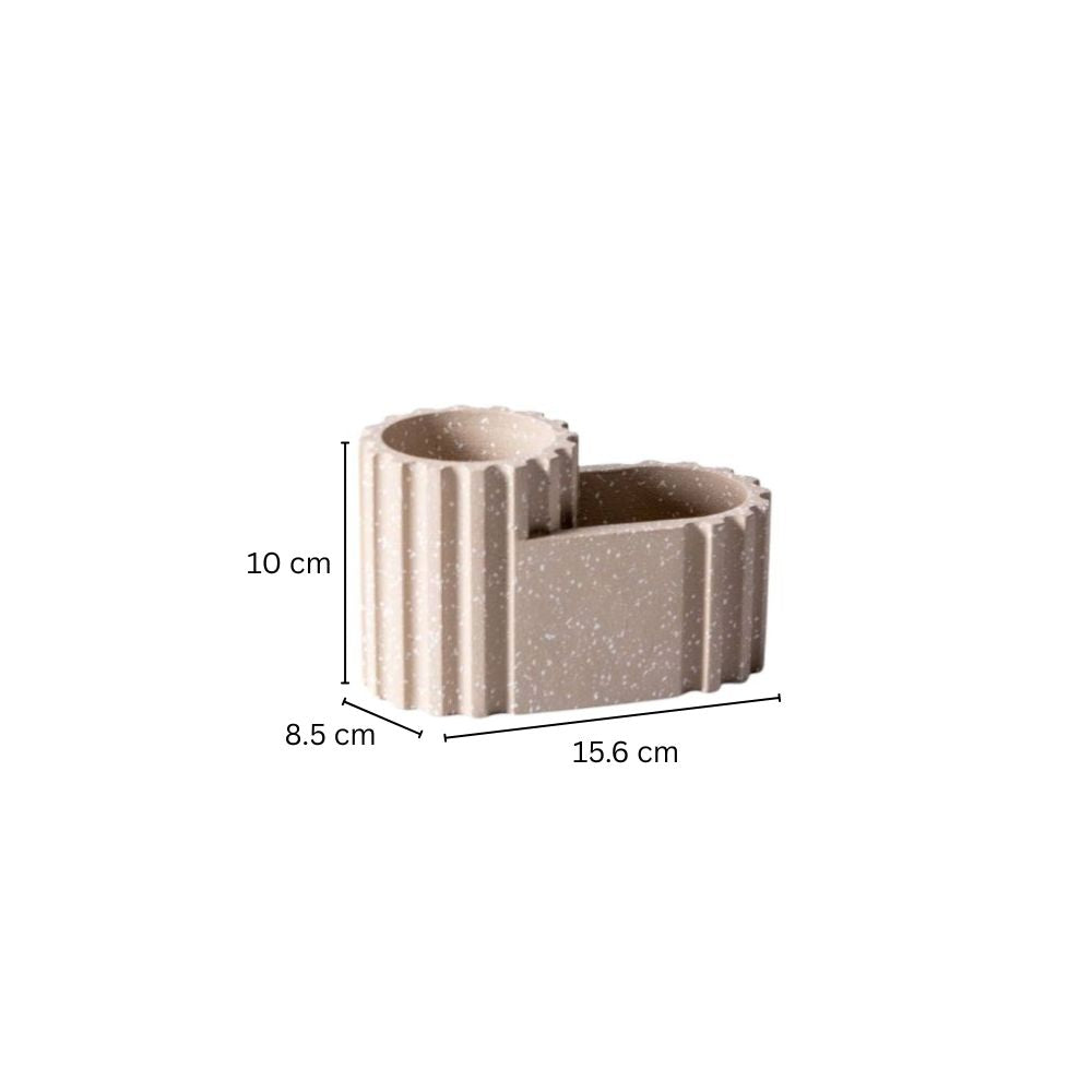 Crest Pen Holder - Speckled Taupe