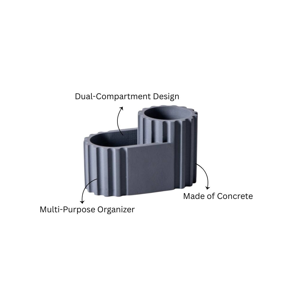 Crest Pen Holder - Steel Grey