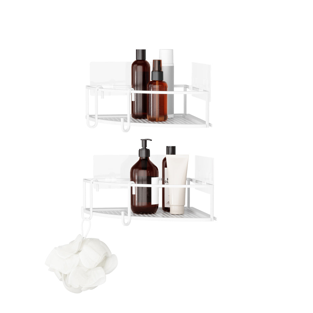 Cubiko Corner Bins, Set of 2 - White