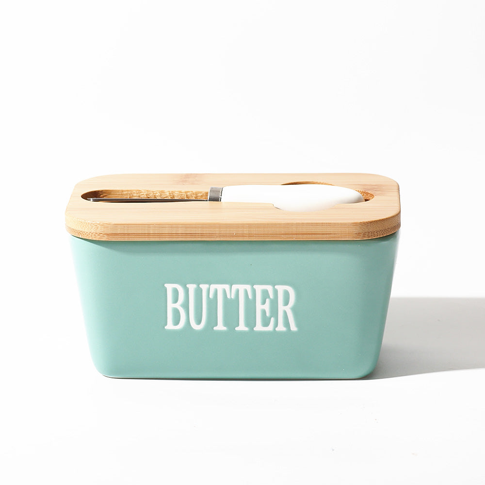 Culina Butter Dish with Spreader Medium - Sea Green