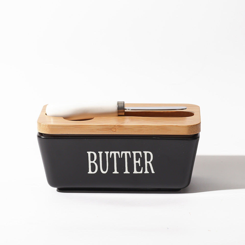 Culina Butter Dish with Spreader Small - Black