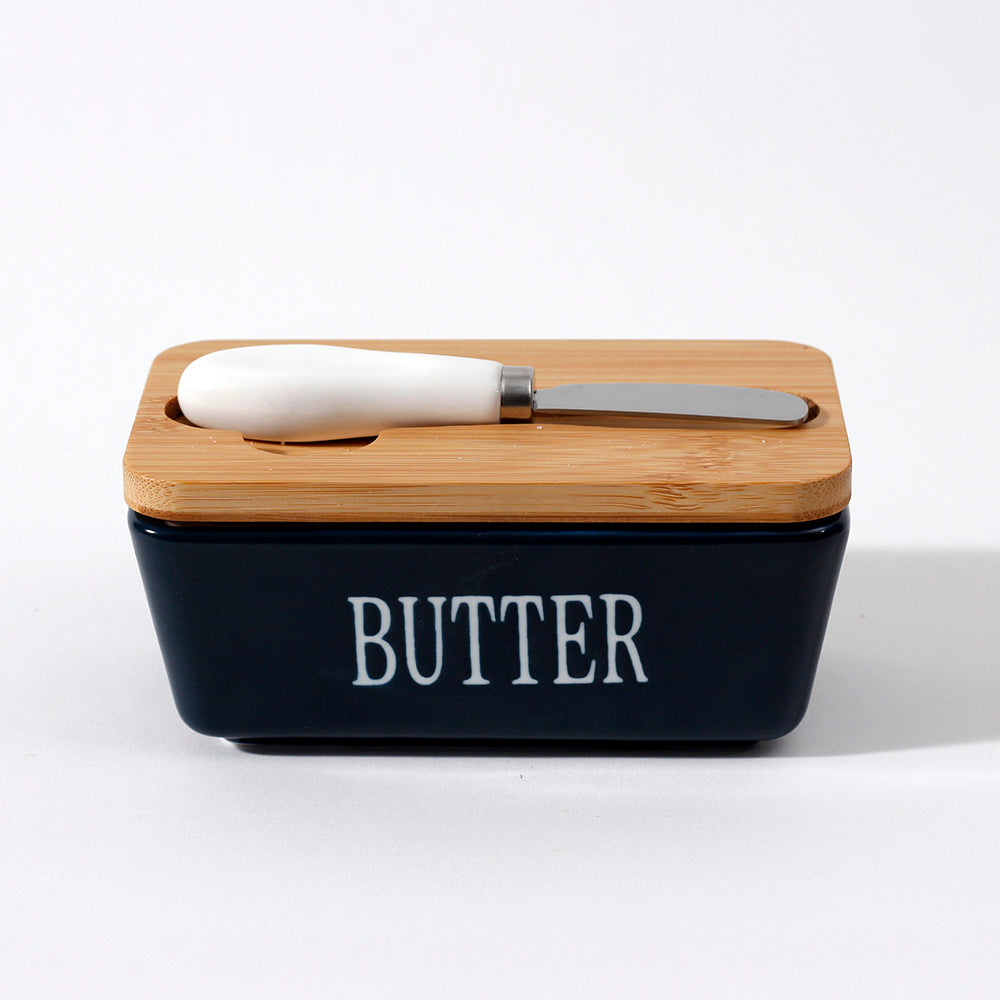 Culina Butter Dish with Spreader Small - Navy Blue