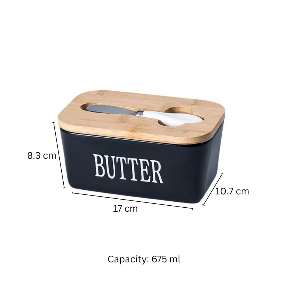 Culina Butter Dish with Spreader Large - Navy Blue