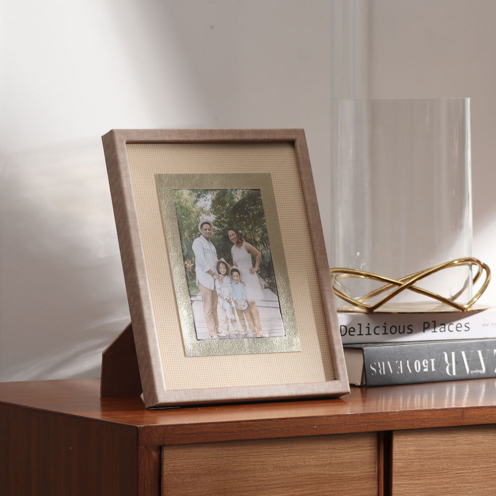 Curva Glass Photo Frame Medium - Beige Cream