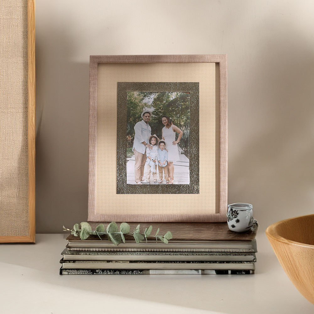 Curva Glass Photo Frame Medium - Beige Cream