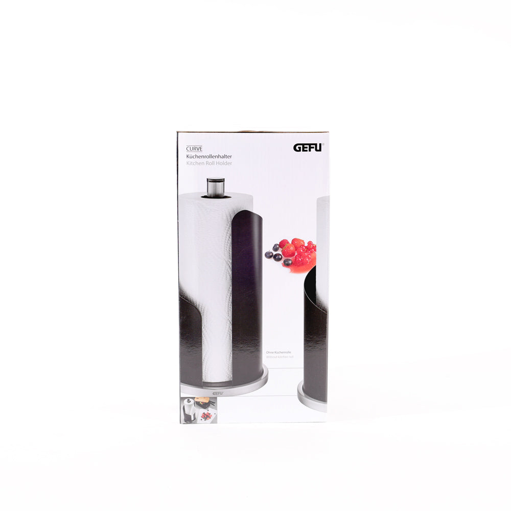 Curve Kitchen Roll Holder - Black