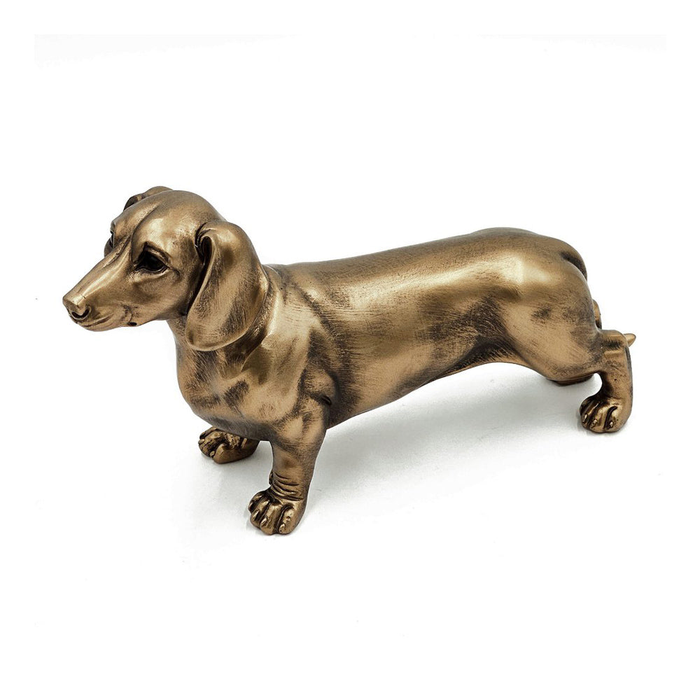 Dachshund Sculpture Medium - Dull Gold