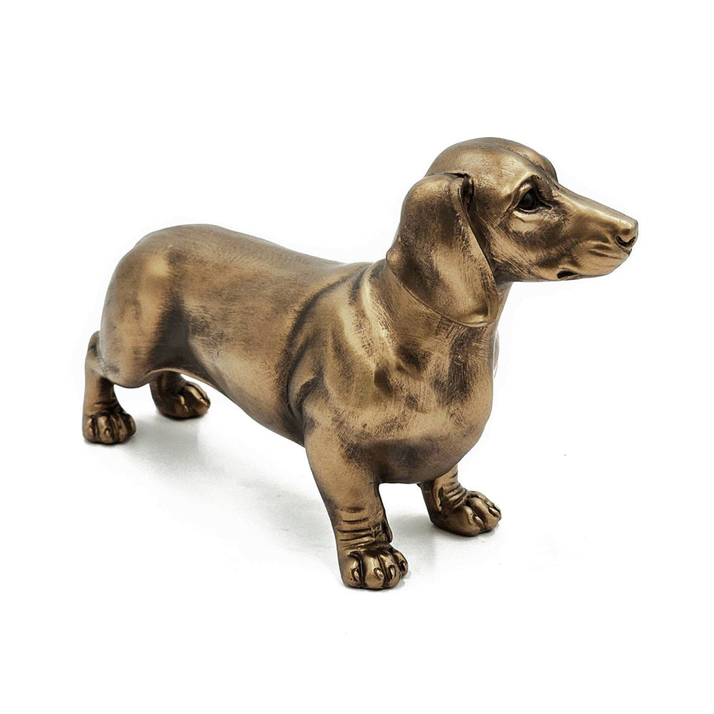 Dachshund Sculpture Medium - Dull Gold
