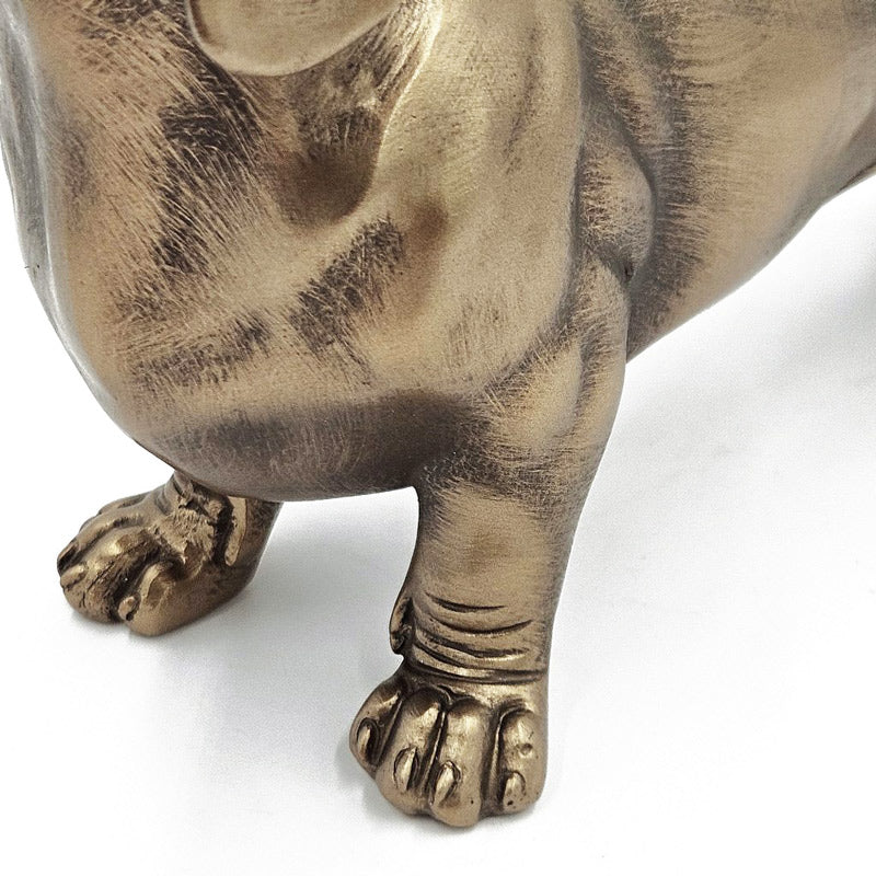 Dachshund Sculpture Medium - Dull Gold