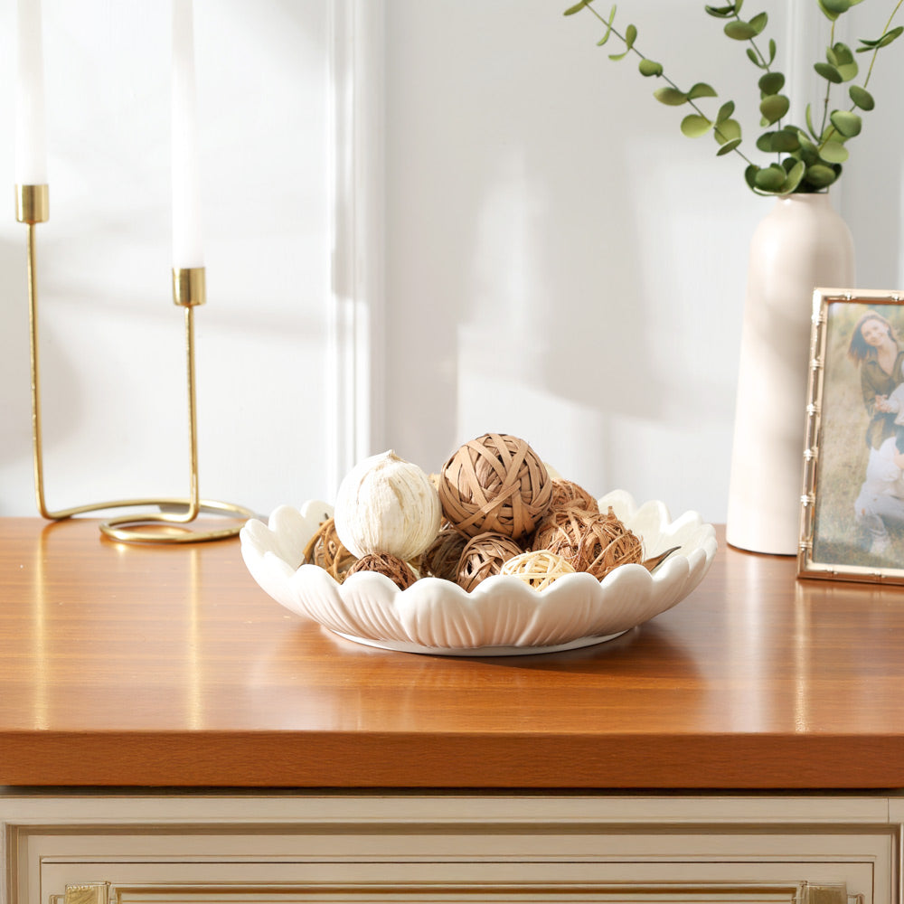 Dagny Deep Plate Medium - White