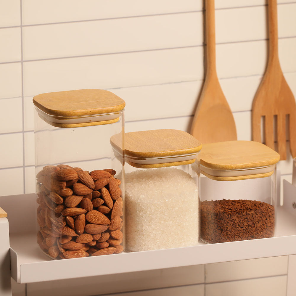 Daily Square Glass Storage Jar - Small