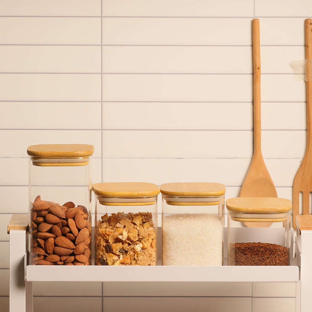Daily Square Glass Storage Jar - Small