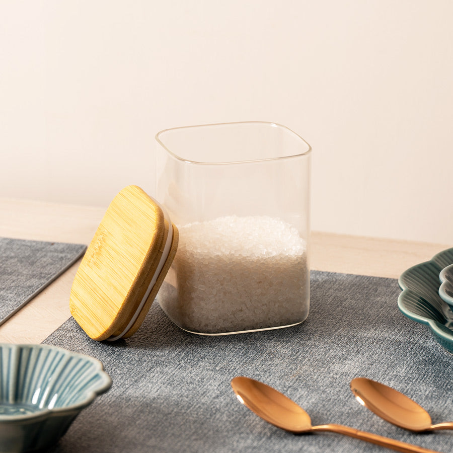 Daily Square Glass Storage Jar - Medium