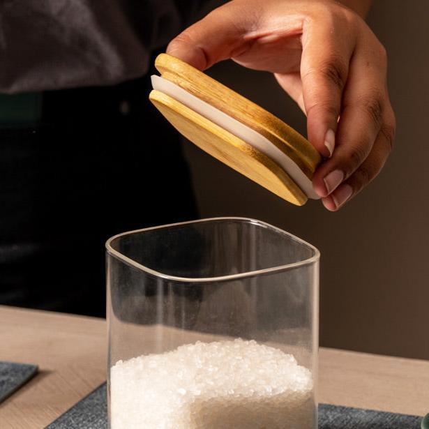 Daily Square Glass Storage Jar - Large