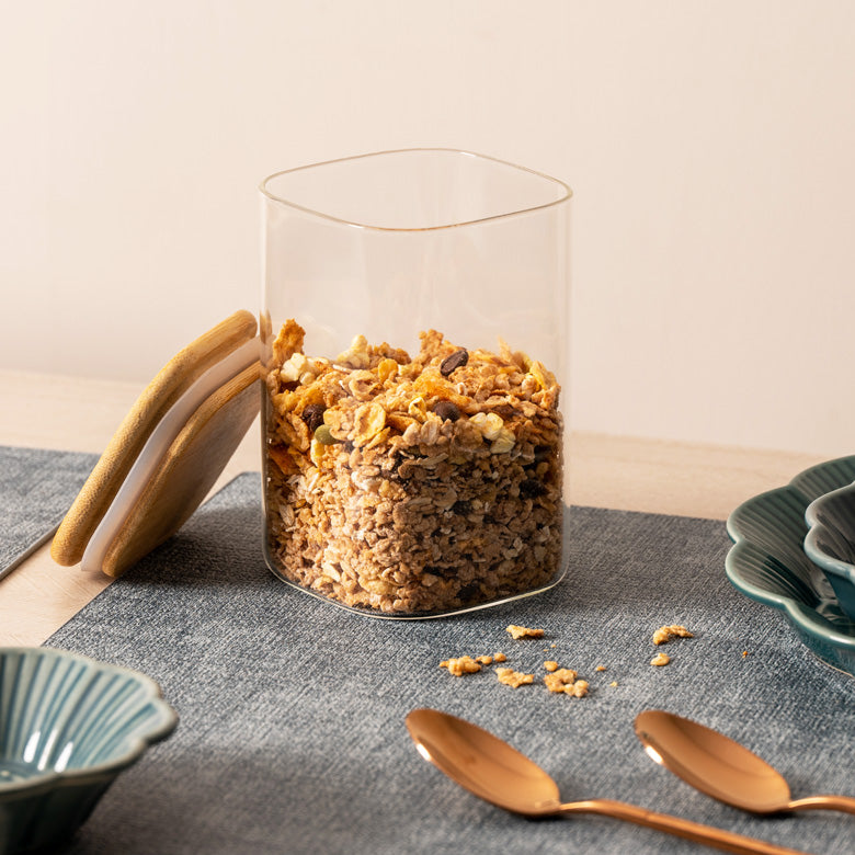 Daily Square Glass Storage Jar - Small
