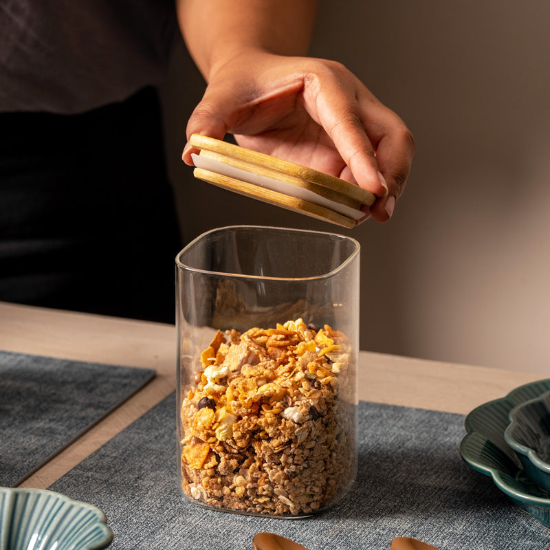 Daily Square Glass Storage Jar - Small