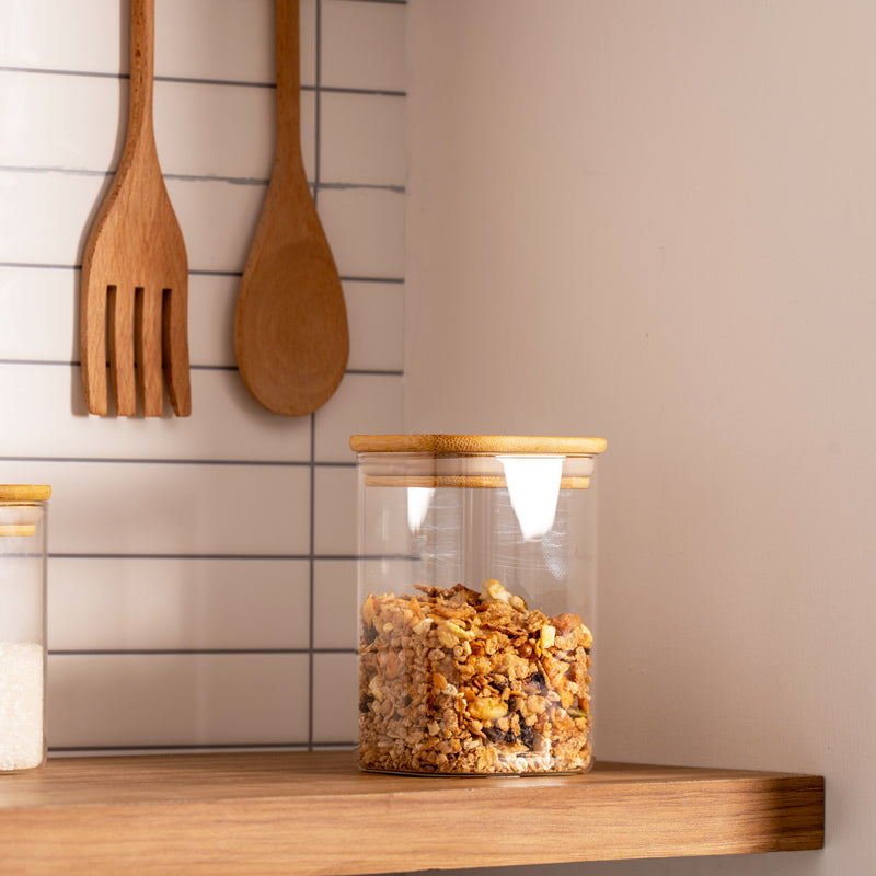 Daily Square Glass Storage Jar - Small