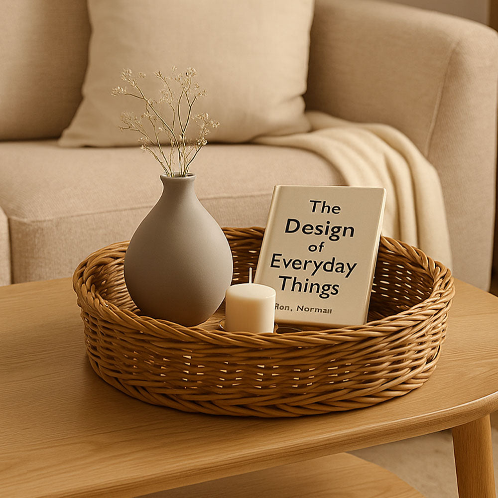 Dara Round Basket Medium - Khaki