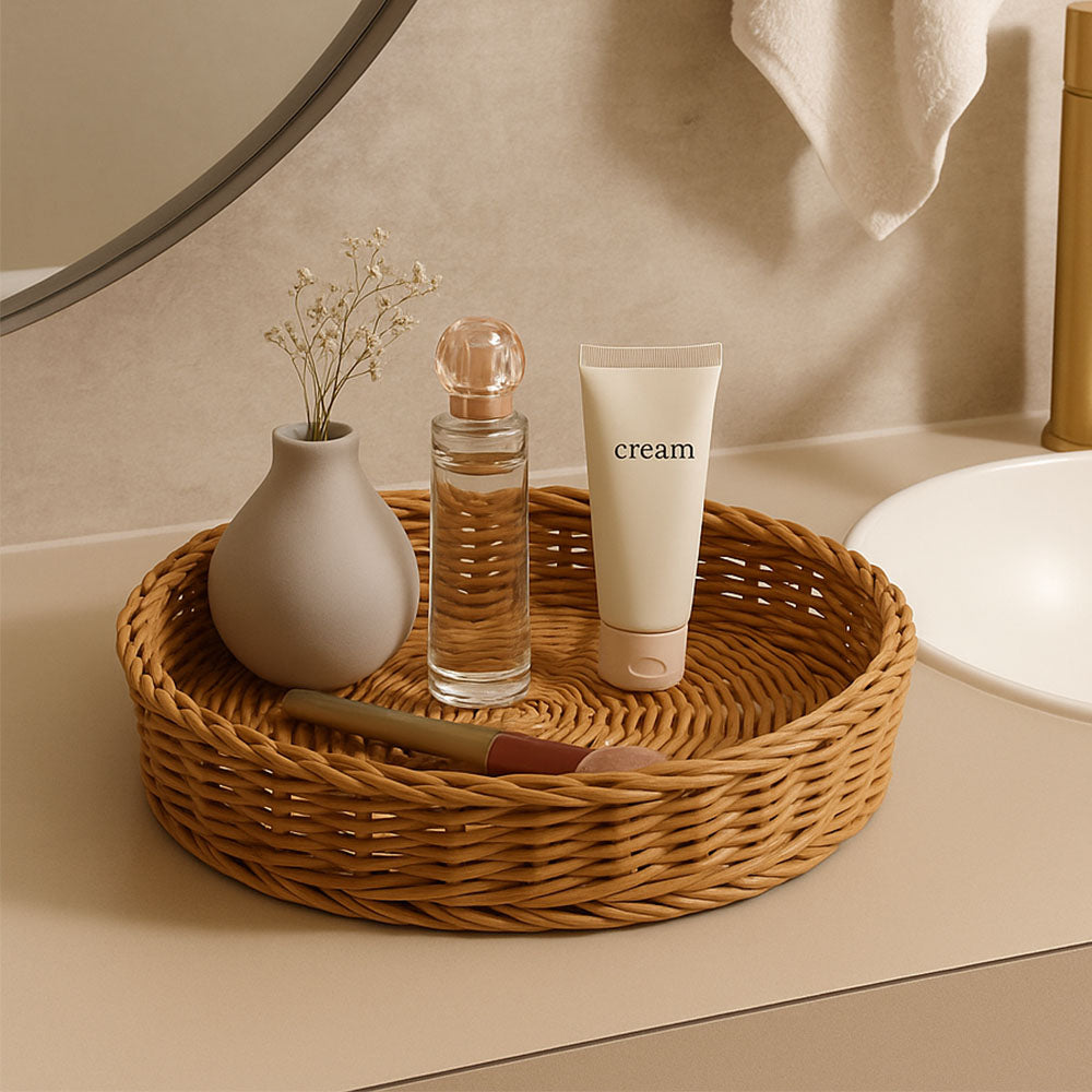 Dara Round Basket Medium - Khaki