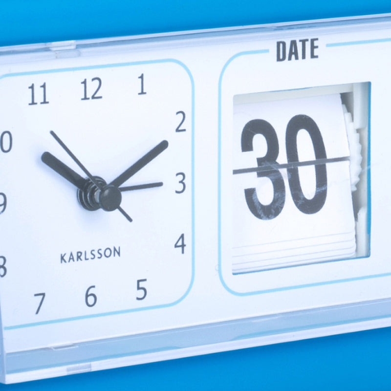 Data Flip Alarm Clock - Bright Blue