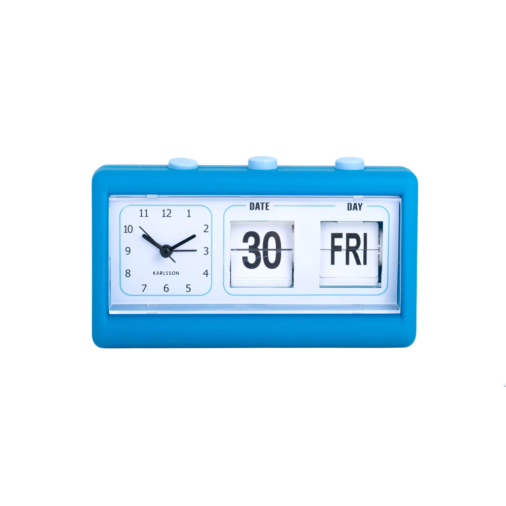 Data Flip Alarm Clock - Bright Blue