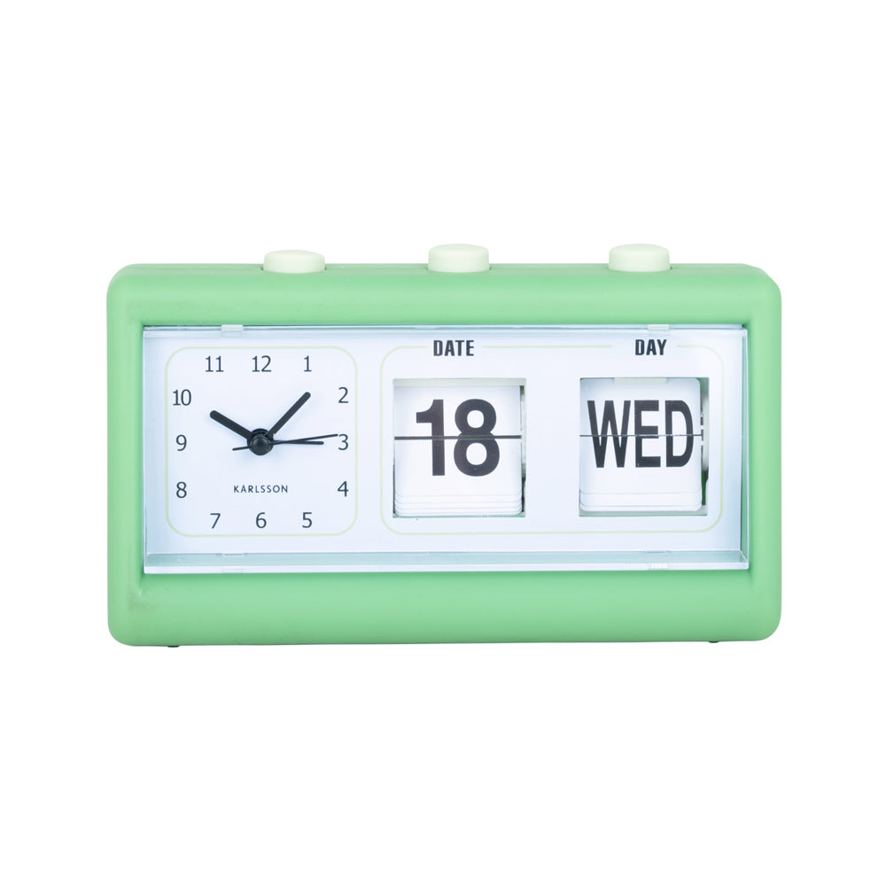 Data Flip Alarm Clock - Bright Green