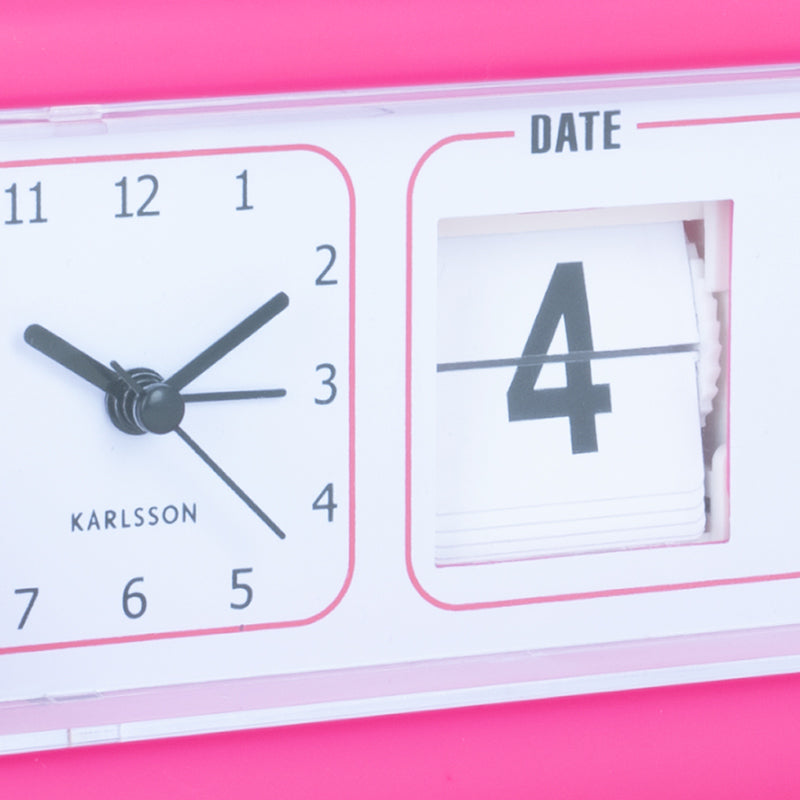 Data Flip Alarm Clock - Bright Pink