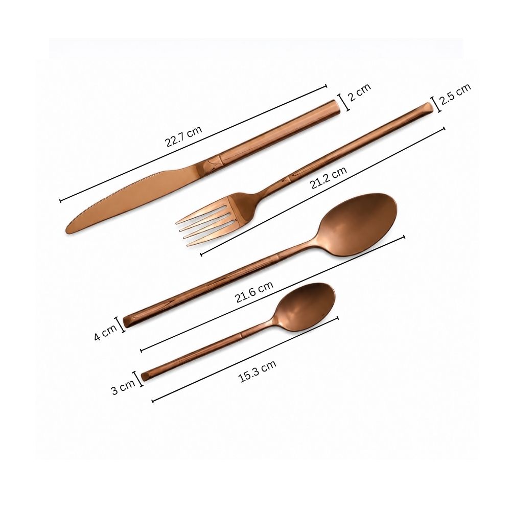 Deco 24-Piece Cutlery Set - Rose Gold