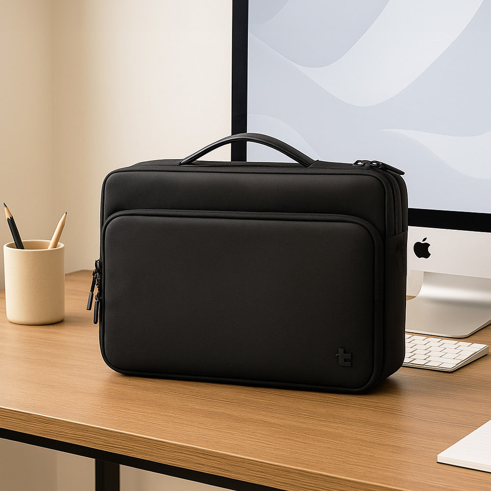 Defender A14 Premium Laptop Briefcase - Black 12 to 13 Inch