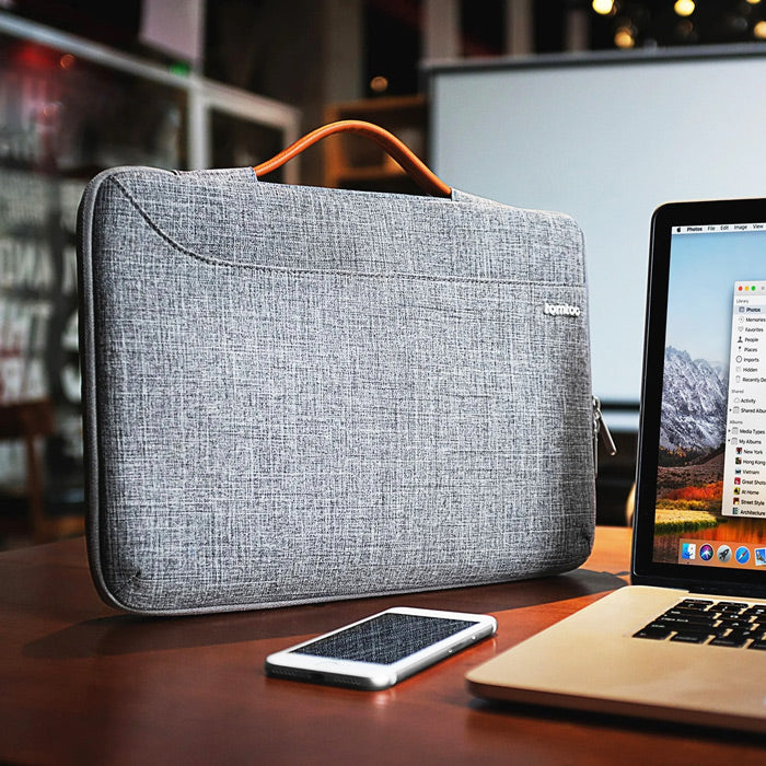 Defender A22 Zipper Briefcase - Grey 15 to 15.6 Inch