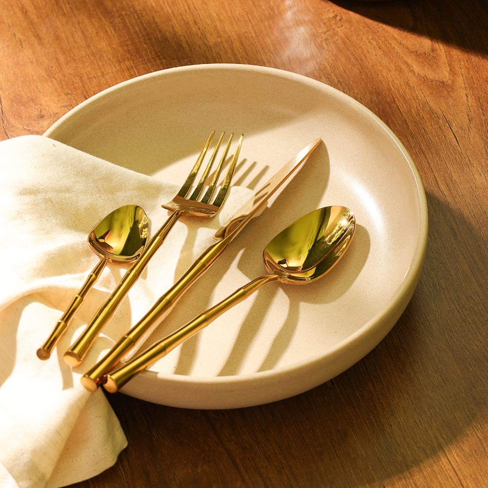 Delphi 24-piece Cutlery Set - Gold