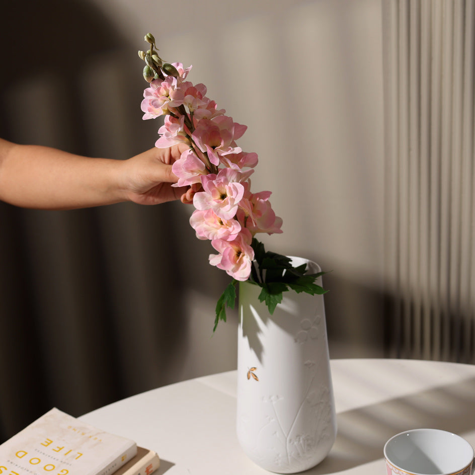 Delphinium Faux Stem - Coral