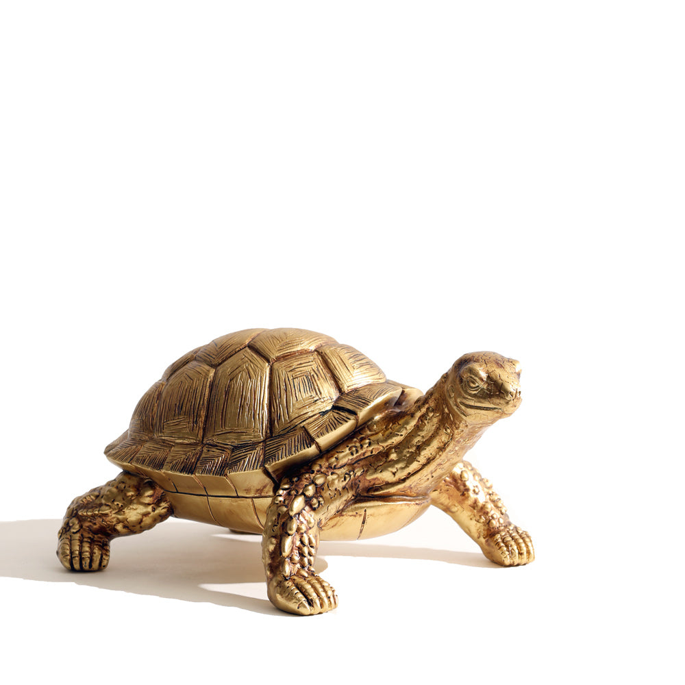 Desert Tortoise Sculpture - Gold