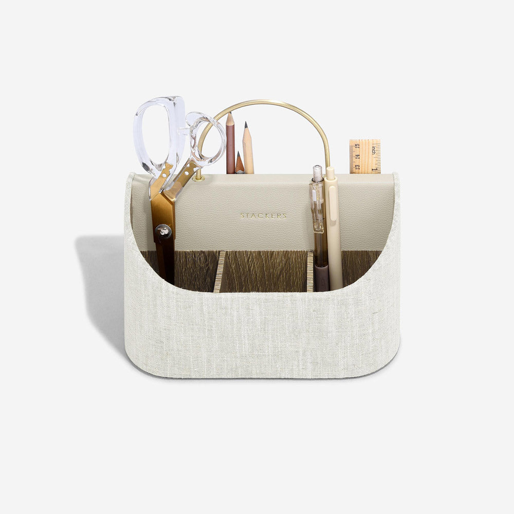 Desk Caddy - Oatmeal & Linen