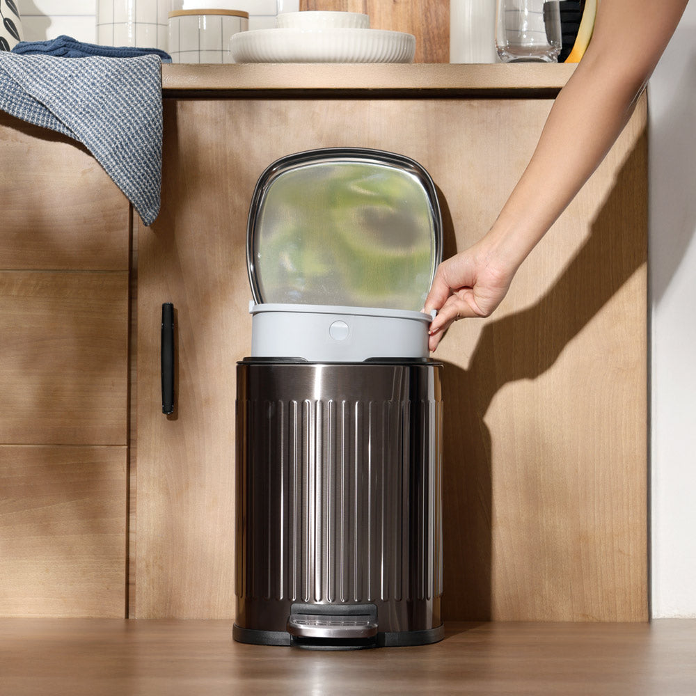 Hexa Sqround Pedal Bin 8L - Silver