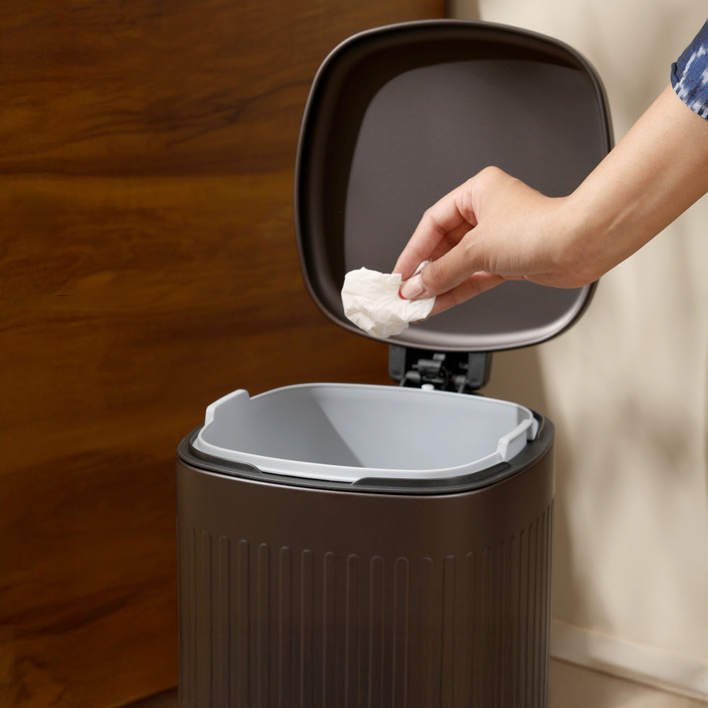 Hexa Sqround Pedal Bin 8L - Metallic Brown
