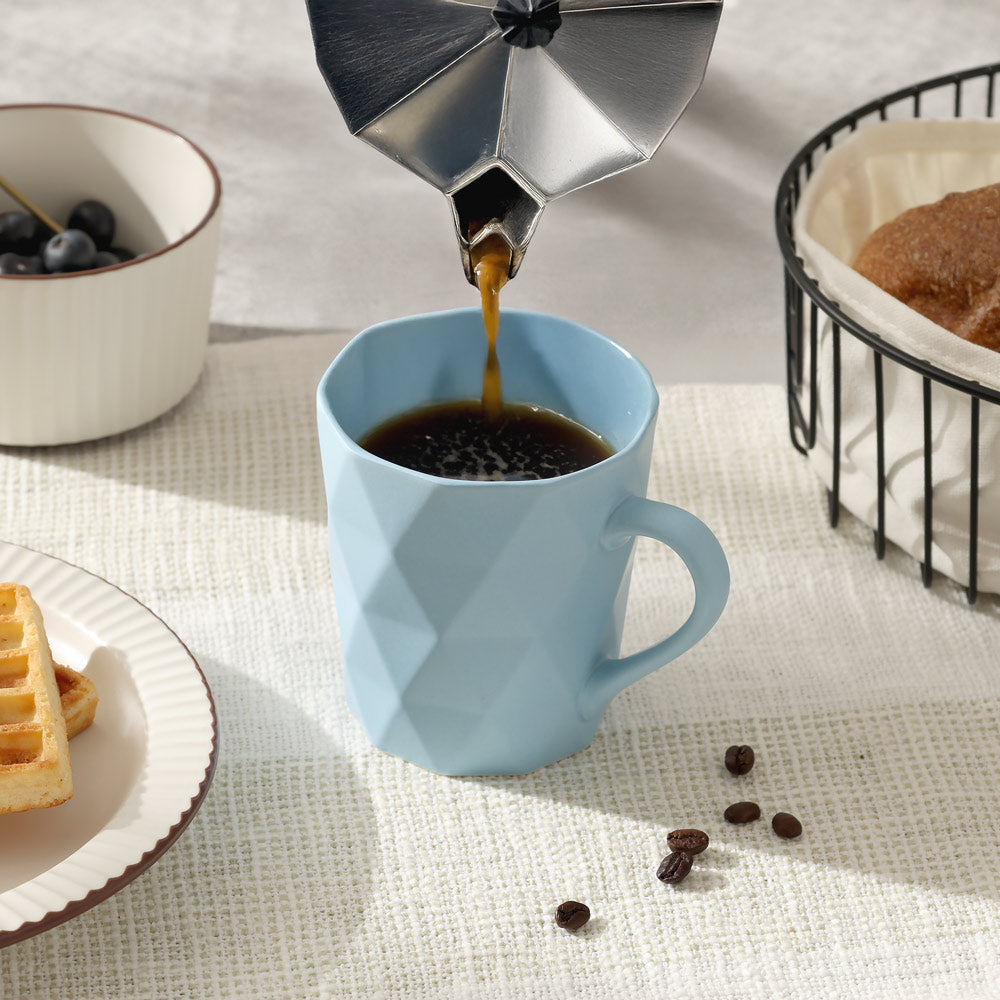 Diamonds Ceramic Coffee Mug - Blue