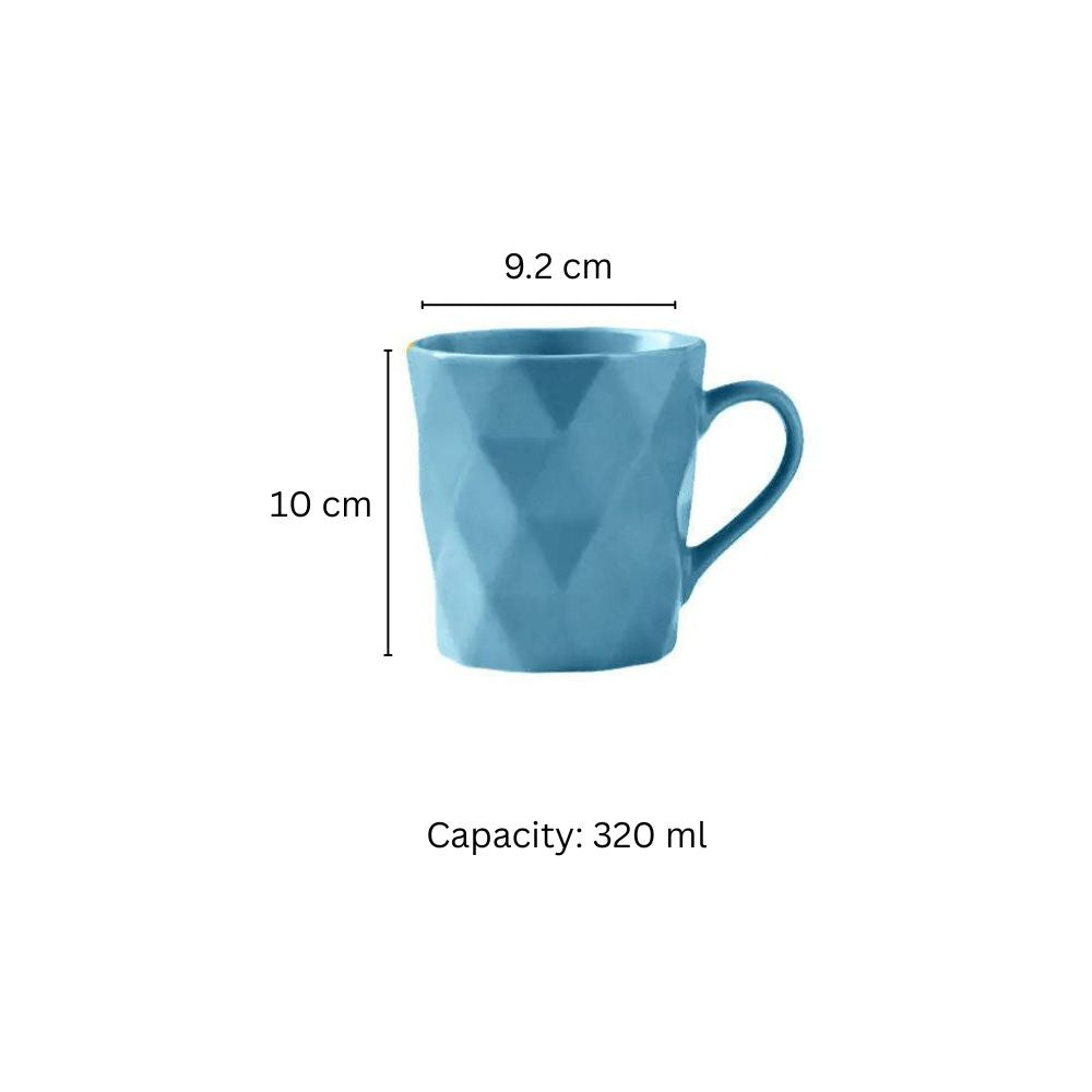 Diamonds Ceramic Coffee Mug - Blue
