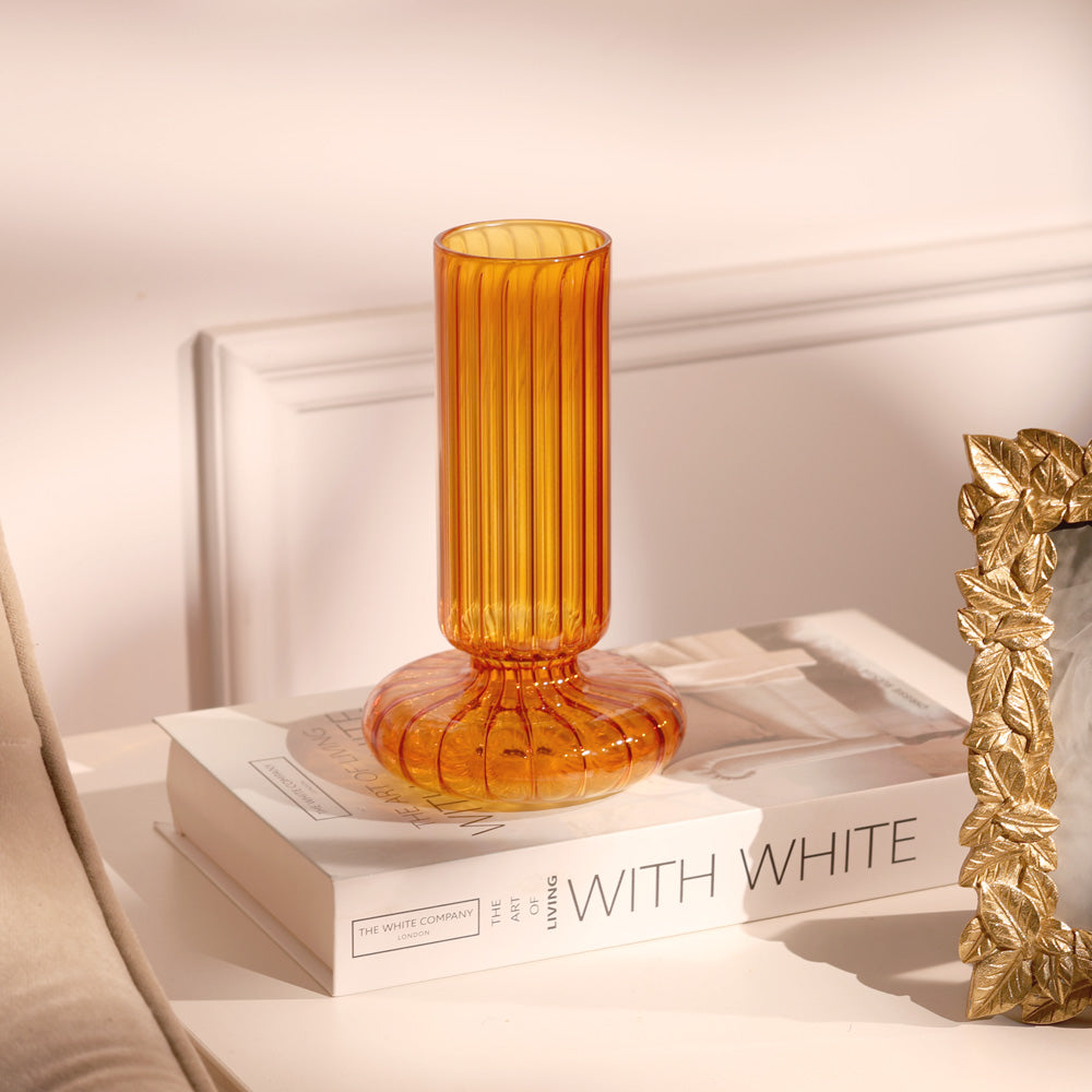 Taro Glass Vase Medium - Amber