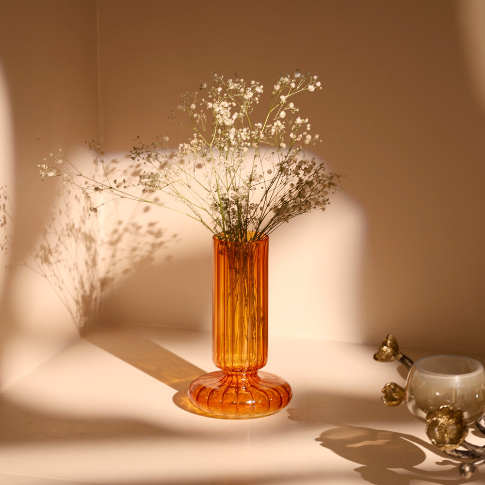 Taro Glass Vase Medium - Amber