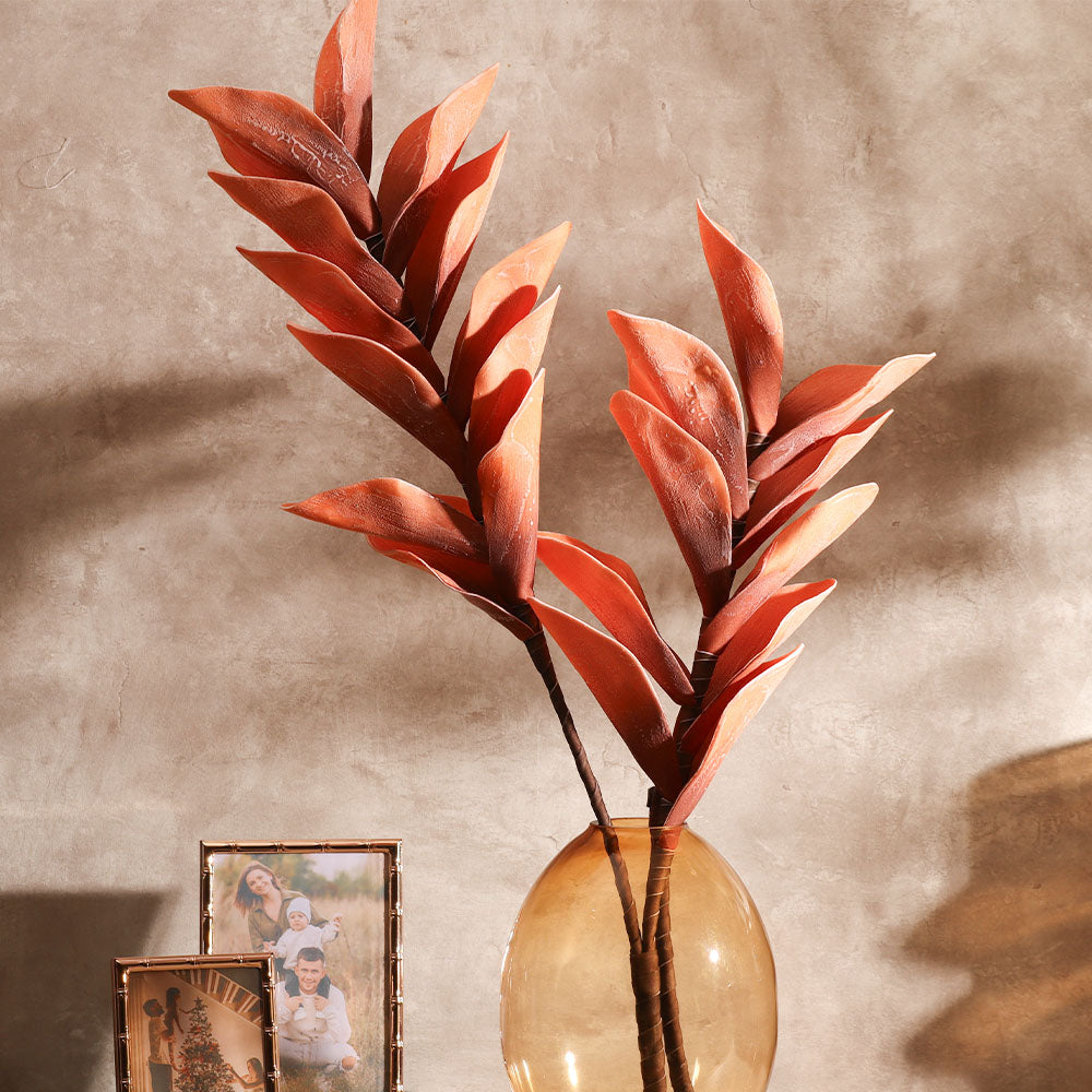 Dollar Leaves Faux Stem - Burnt Orange